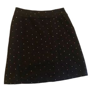 Black Sequin SilkLand Mini Skirt Sz 6